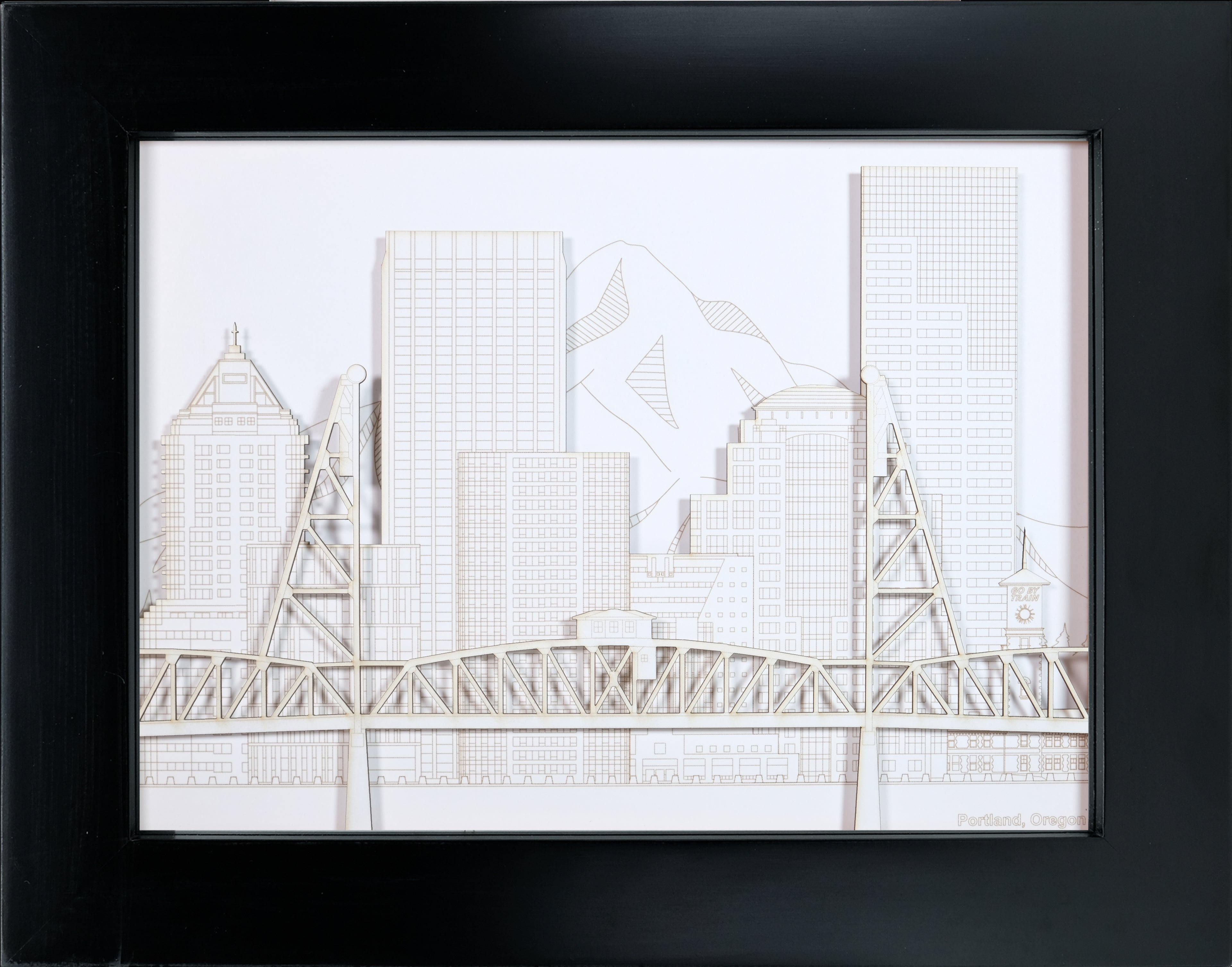 Portland Skyline with Hawthorne Bridge, Landscape Set
